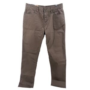 NEW Prana Bridger Slim Fit Dark Mud Organic Cotton Blend Jeans Mens 34x32